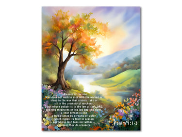 A Tree Planted by Streams of Water (Psalm 1) Poster Print #1
